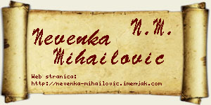 Nevenka Mihailović vizit kartica